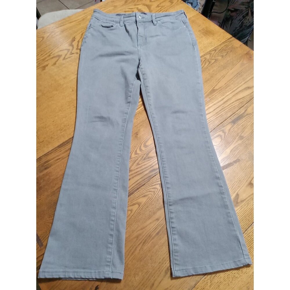 NYDJ Light Gray Flare Jeans - Wide Leg Denim